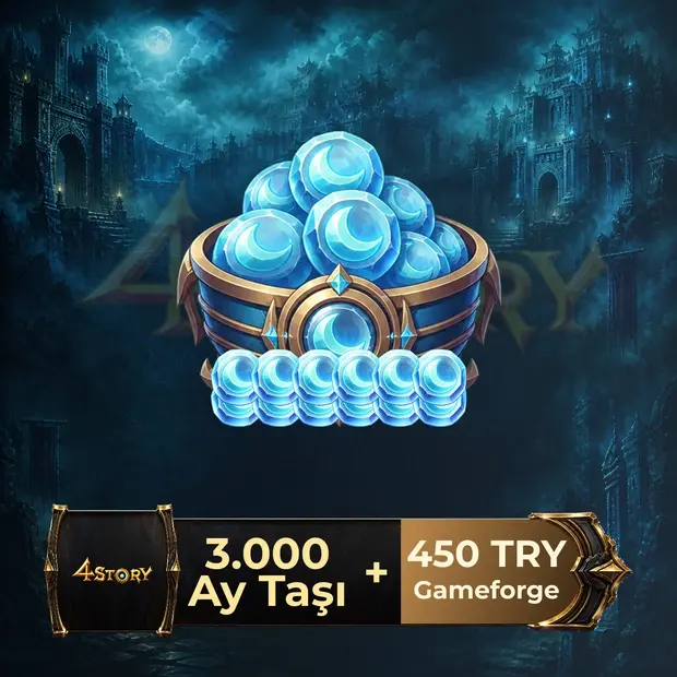 4Story 3,000 Moonstones - 450 TL Gameforge cover art