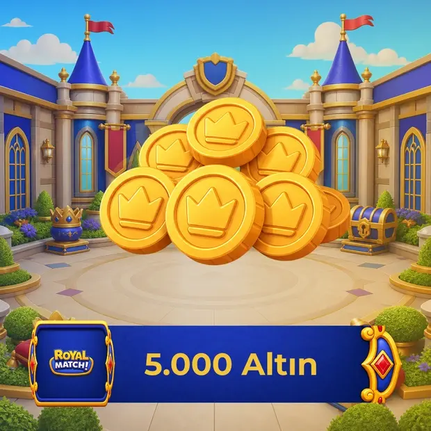 Royal Match 5,000 Gold - 450 TL Google Play Gift Code cover art