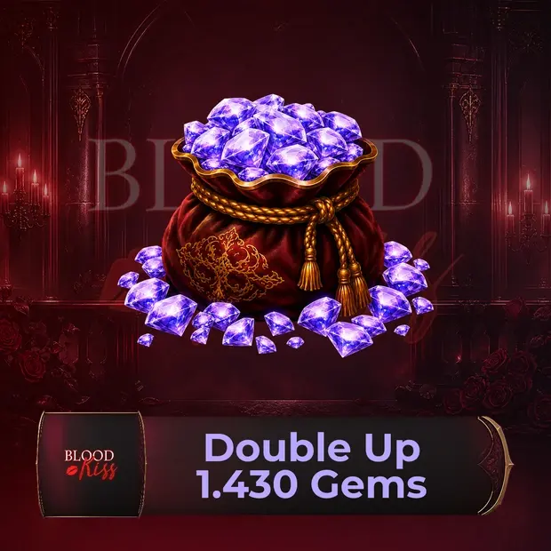Blood Kiss: Vampire Story Double Up 1,430 Gems cover art