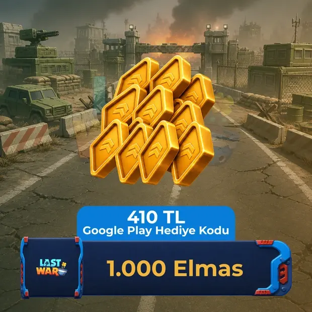 Last War: Survival 1000 Diamonds - 410 TL Google Play Gift Code cover art