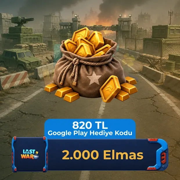 Last War: Survival 2000 Elmas - 820 TL Google Play Hediye Kodu kapak görseli
