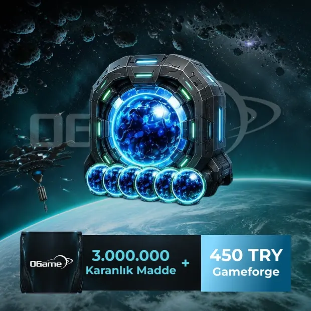 OGame 3,000,000 Dark Matter - 450 TL Gameforge cover art