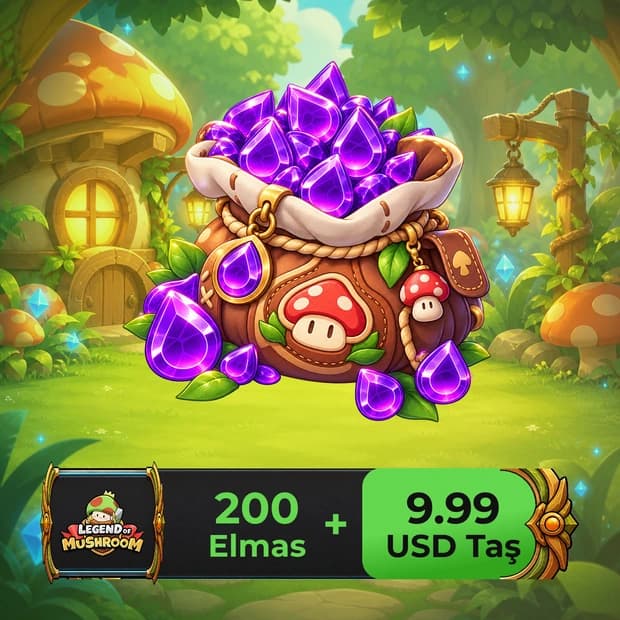 Legend of Mushroom 200 Diamonds + 9.99 USD Stone