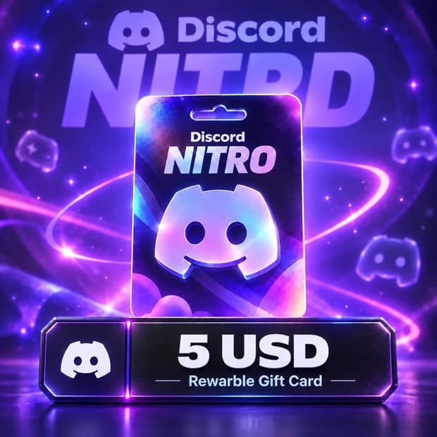 Discord Nitro 5 USD Hediye Kartı (Rewarble)