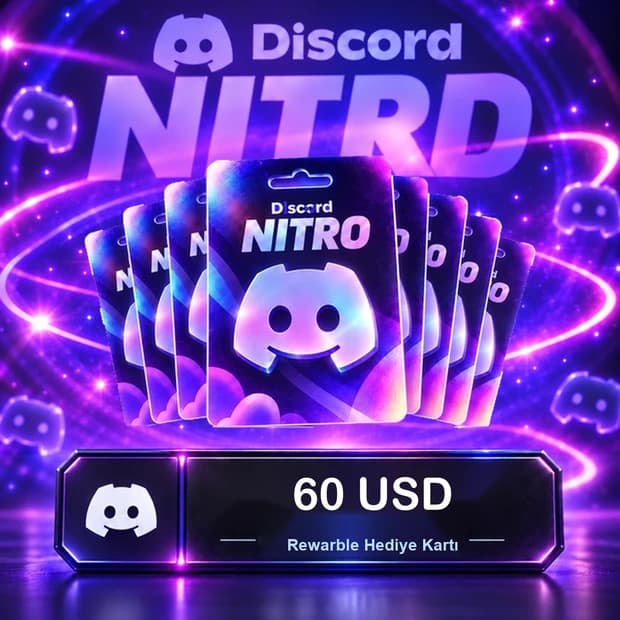 Discord Nitro 60 USD Hediye Kartı (Rewarble)