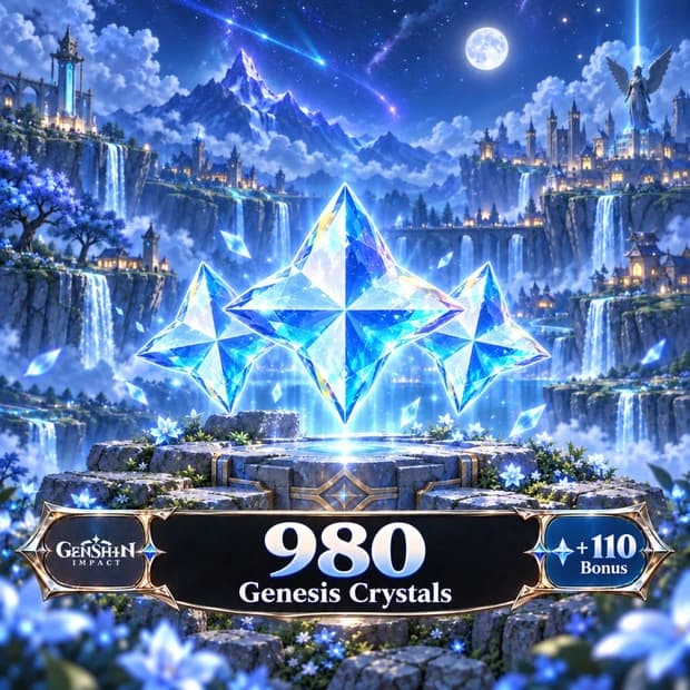 Genshin Impact 1,090 Genesis Crystal