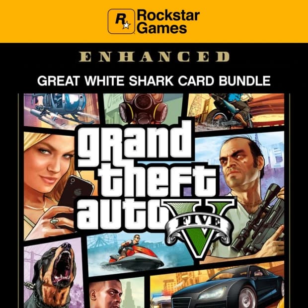 Grand Theft Auto V Enhanced & Great White Shark Card Bundle — Rockstar