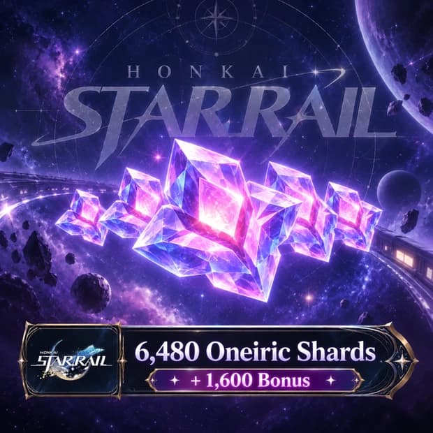 Honkai Star Rail 6,480 + 1,600 Oneiric Shard - America Server