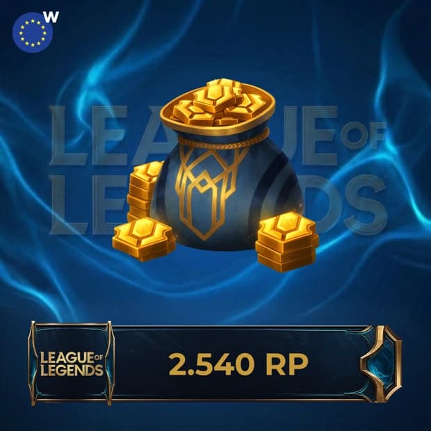 League of Legends 2,540 RP - Europe