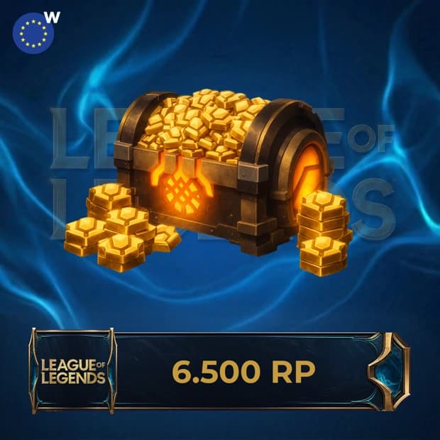 League of Legends 6,500 RP - Europe