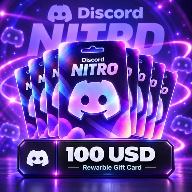 Discord Nitro 100 USD Gift Card (Rewarble) cover art