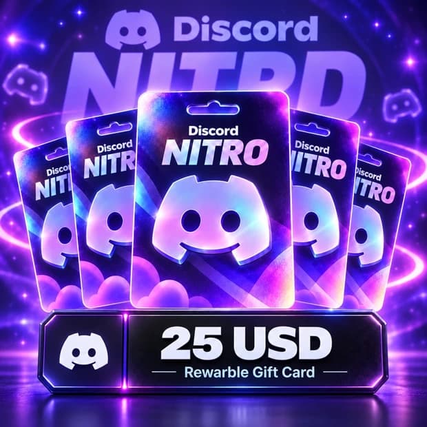 Discord Nitro 25 USD Gift Card (Rewarble) cover art