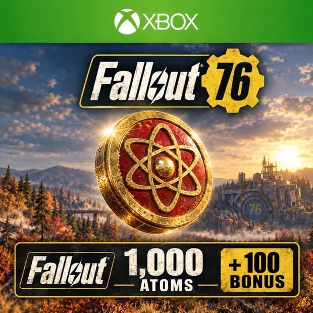 Fallout 76 - 1,000 (+100 Bonus) Atoms — Xbox One cover art