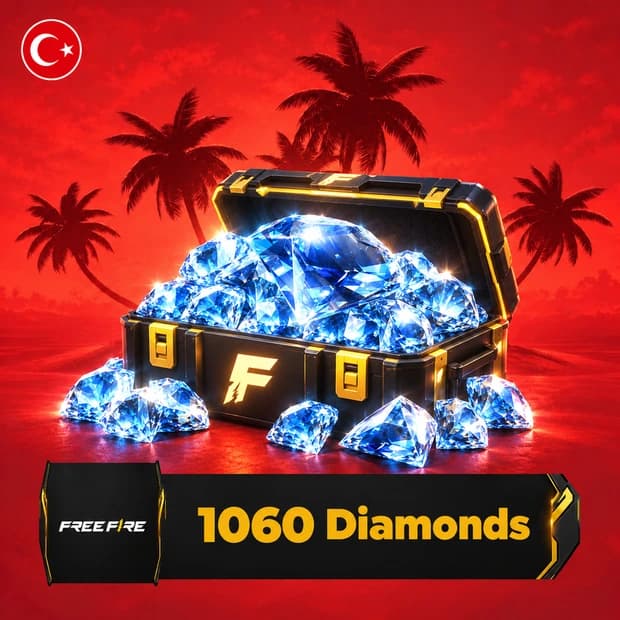 Free Fire 1,060 Diamonds Top-Up TR cover art