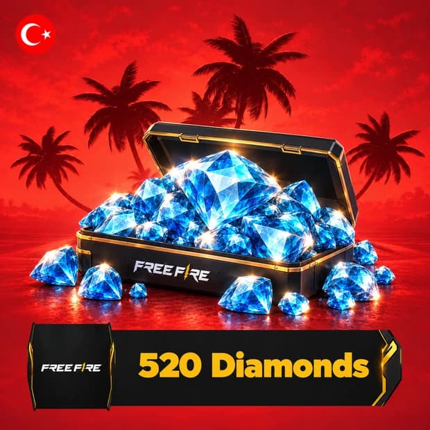 Free Fire 520 Diamonds Top-Up TR cover art