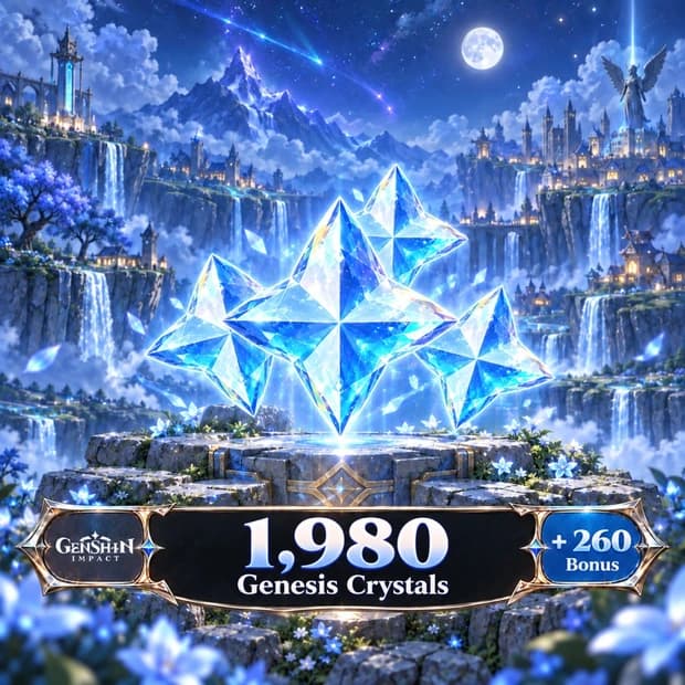 Genshin Impact 2,240 Genesis Crystal