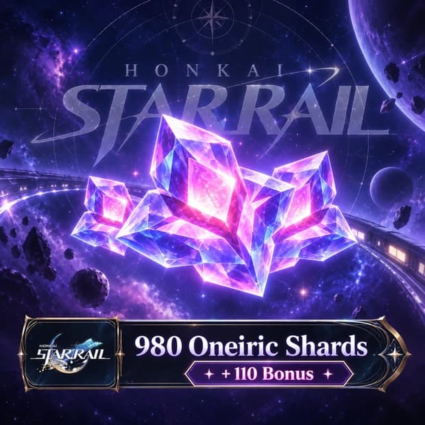 Honkai Star Rail 980 + 110 Oneiric Shard - America Server cover art