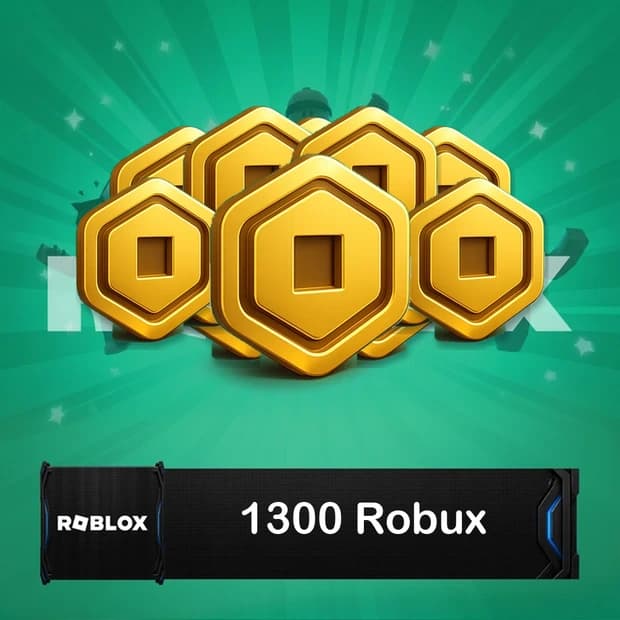 Roblox 1,300 Robux cover art