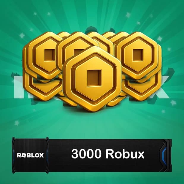 Roblox 3.000 Robux - Türkiye dahil çok bölge kapak görseli