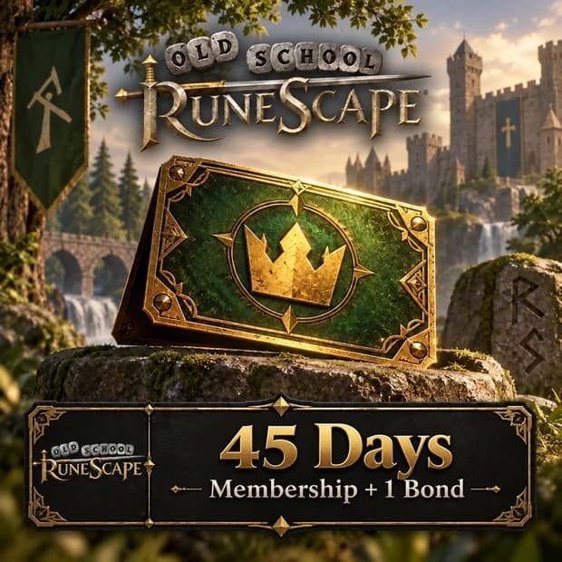 RuneScape 45-Day Membership Card + 1 Bond cover art