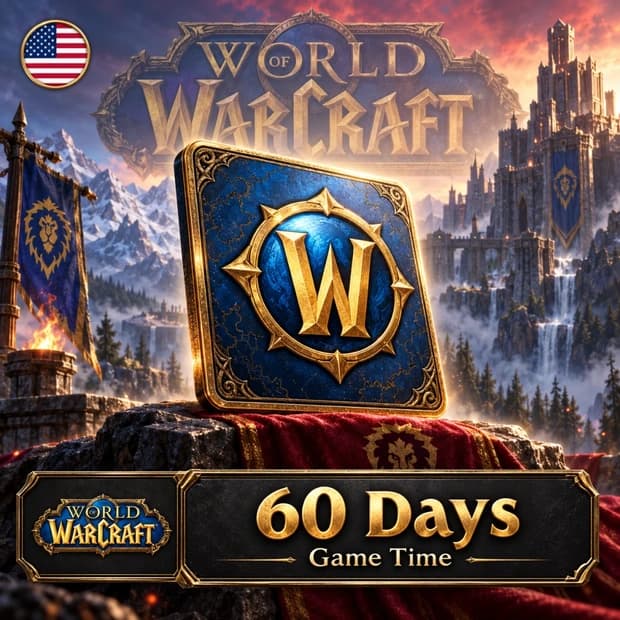 World of Warcraft 60 Days Game Time - USA cover art